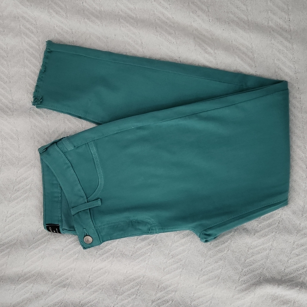 Just Black Frayed Hem Skinny Pants